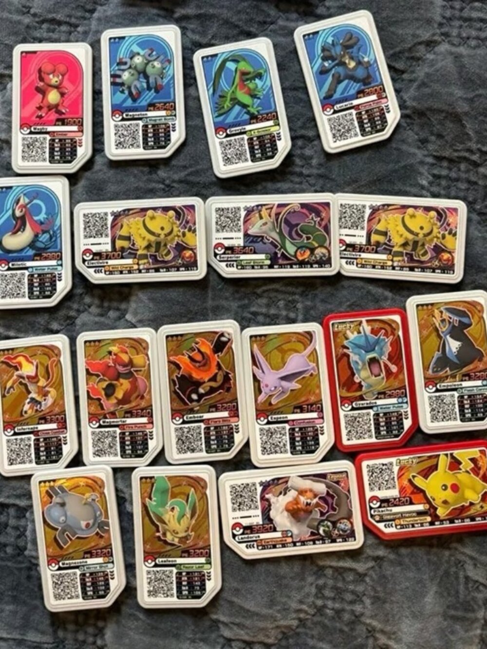 Pokemon Ga-Ole Disk Lot 18 Singapore Exclusive Lucky Pikachu Gyarados Lucario